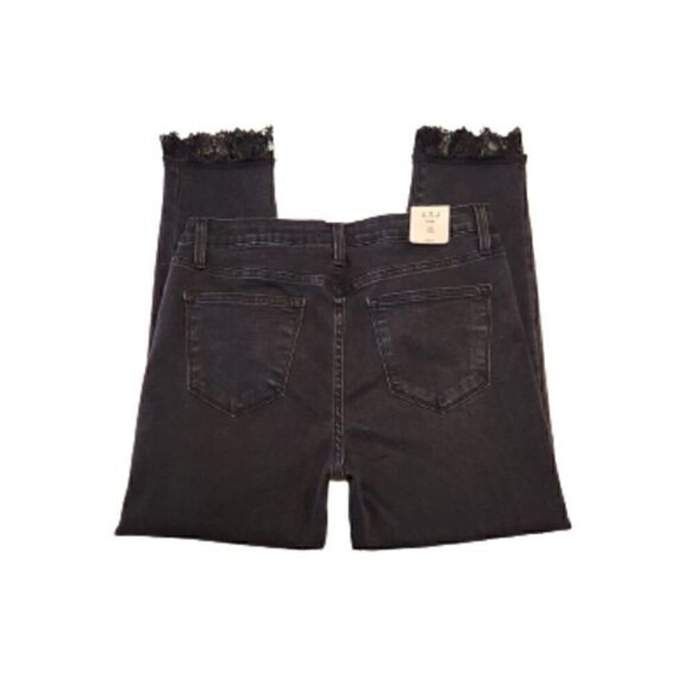 L.T.J Letter to Juliet NEW High-Waisted Lace Hem Skinny Jeans - Picture 3 of 6